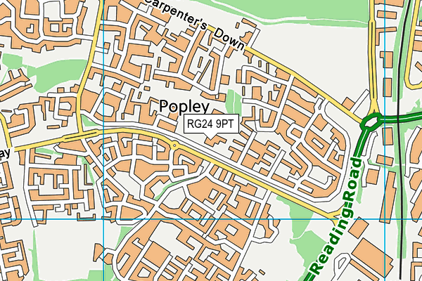 RG24 9PT map - OS VectorMap District (Ordnance Survey) RG24 9PT map - OS VectorMap District (Ordnance Survey)