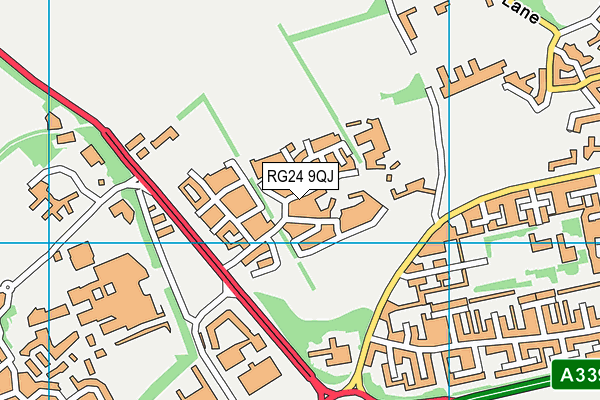 RG24 9QJ map - OS VectorMap District (Ordnance Survey) RG24 9QJ map - OS VectorMap District (Ordnance Survey)