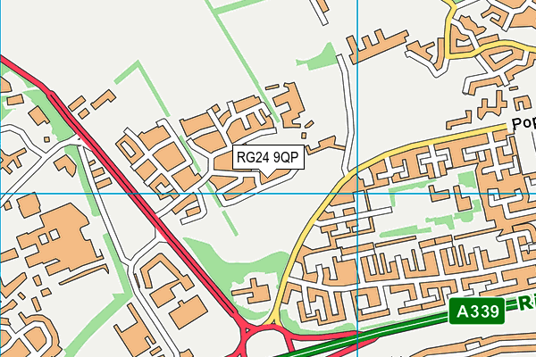 RG24 9QP map - OS VectorMap District (Ordnance Survey) RG24 9QP map - OS VectorMap District (Ordnance Survey)