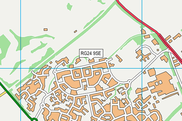 RG24 9SE map - OS VectorMap District (Ordnance Survey) RG24 9SE map - OS VectorMap District (Ordnance Survey)