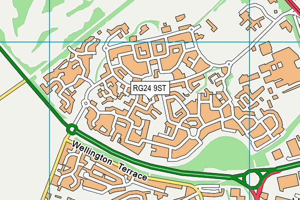 RG24 9ST map - OS VectorMap District (Ordnance Survey) RG24 9ST map - OS VectorMap District (Ordnance Survey)