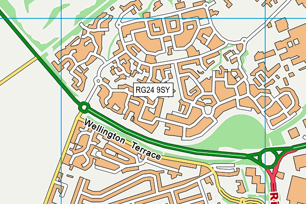 RG24 9SY map - OS VectorMap District (Ordnance Survey) RG24 9SY map - OS VectorMap District (Ordnance Survey)