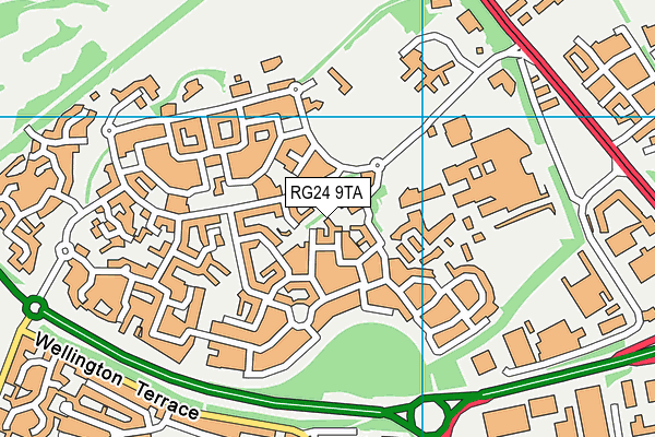 RG24 9TA map - OS VectorMap District (Ordnance Survey) RG24 9TA map - OS VectorMap District (Ordnance Survey)