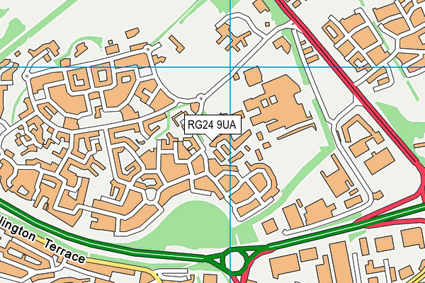RG24 9UA map - OS VectorMap District (Ordnance Survey) RG24 9UA map - OS VectorMap District (Ordnance Survey)