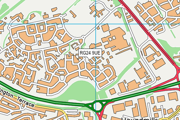 RG24 9UE map - OS VectorMap District (Ordnance Survey) RG24 9UE map - OS VectorMap District (Ordnance Survey)