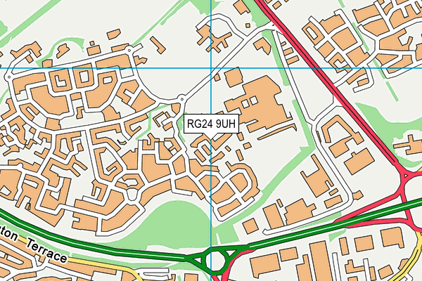 RG24 9UH map - OS VectorMap District (Ordnance Survey) RG24 9UH map - OS VectorMap District (Ordnance Survey)