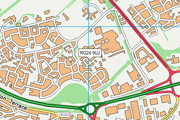 RG24 9UJ map - OS VectorMap District (Ordnance Survey) RG24 9UJ map - OS VectorMap District (Ordnance Survey)
