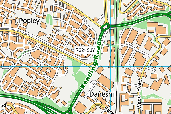 RG24 9UY map - OS VectorMap District (Ordnance Survey) RG24 9UY map - OS VectorMap District (Ordnance Survey)