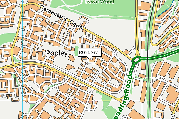 RG24 9WL map - OS VectorMap District (Ordnance Survey) RG24 9WL map - OS VectorMap District (Ordnance Survey)