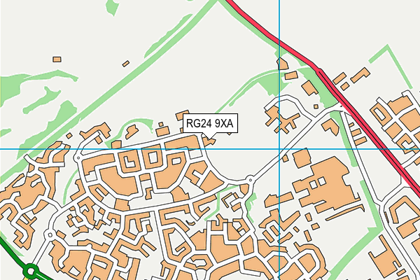 RG24 9XA map - OS VectorMap District (Ordnance Survey) RG24 9XA map - OS VectorMap District (Ordnance Survey)