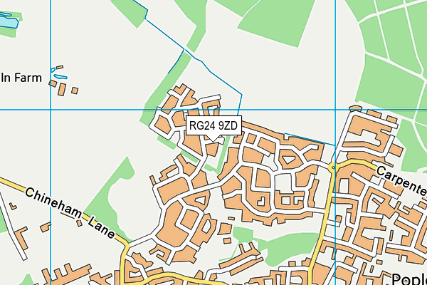 RG24 9ZD map - OS VectorMap District (Ordnance Survey) RG24 9ZD map - OS VectorMap District (Ordnance Survey)