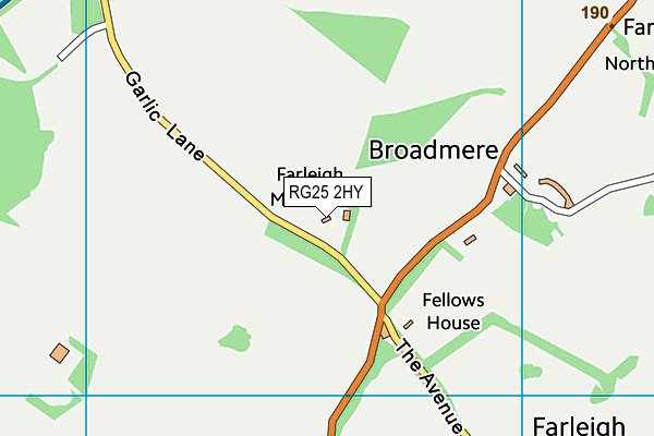 RG25 2HY map - OS VectorMap District (Ordnance Survey) RG25 2HY map - OS VectorMap District (Ordnance Survey)