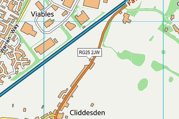 RG25 2JW map - OS VectorMap District (Ordnance Survey) RG25 2JW map - OS VectorMap District (Ordnance Survey)