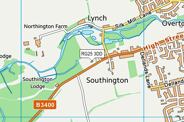 RG25 3DD map - OS VectorMap District (Ordnance Survey)