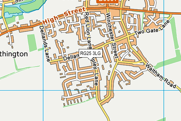 RG25 3LG map - OS VectorMap District (Ordnance Survey)