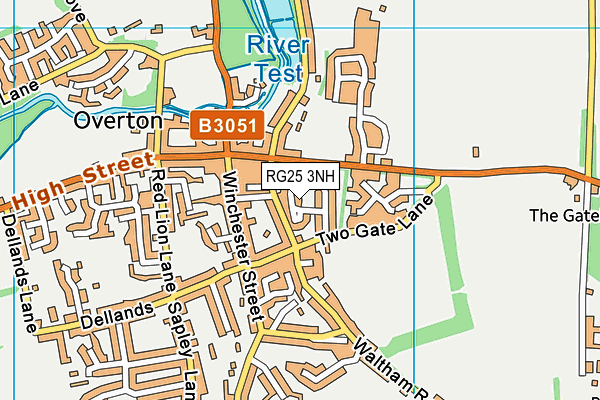 RG25 3NH map - OS VectorMap District (Ordnance Survey)