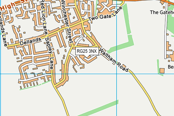 RG25 3NX map - OS VectorMap District (Ordnance Survey)