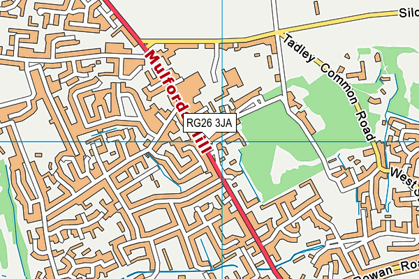 RG26 3JA map - OS VectorMap District (Ordnance Survey) RG26 3JA map - OS VectorMap District (Ordnance Survey)