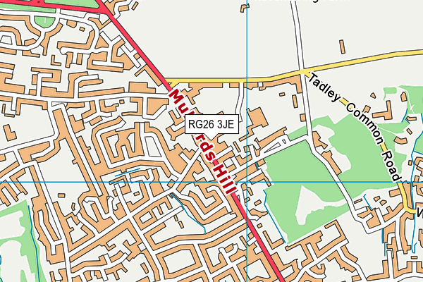 RG26 3JE map - OS VectorMap District (Ordnance Survey)