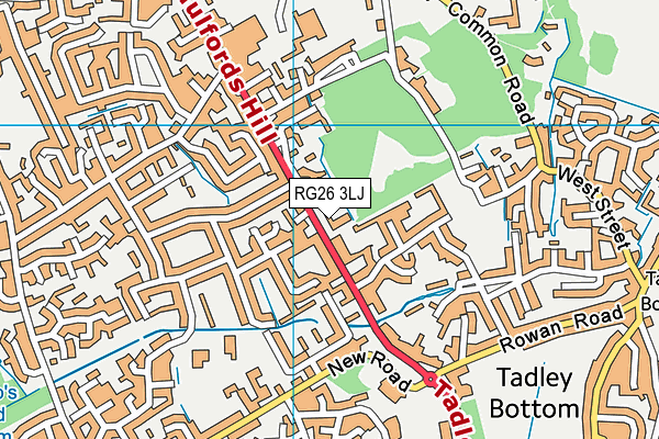 RG26 3LJ map - OS VectorMap District (Ordnance Survey) RG26 3LJ map - OS VectorMap District (Ordnance Survey)