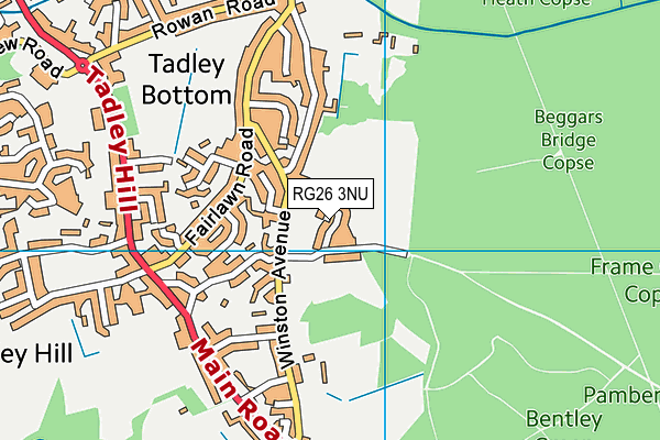 RG26 3NU map - OS VectorMap District (Ordnance Survey) RG26 3NU map - OS VectorMap District (Ordnance Survey)