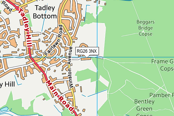 RG26 3NX map - OS VectorMap District (Ordnance Survey) RG26 3NX map - OS VectorMap District (Ordnance Survey)