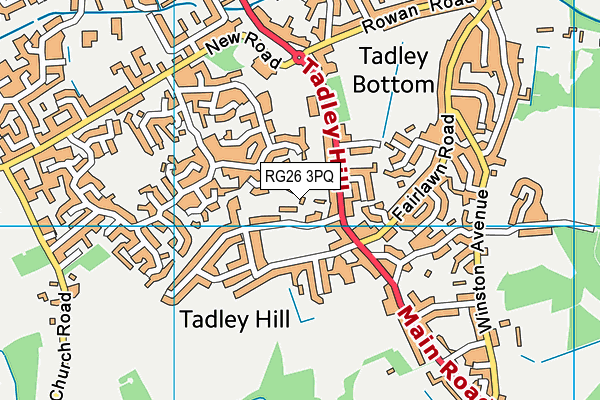 RG26 3PQ map - OS VectorMap District (Ordnance Survey) RG26 3PQ map - OS VectorMap District (Ordnance Survey)