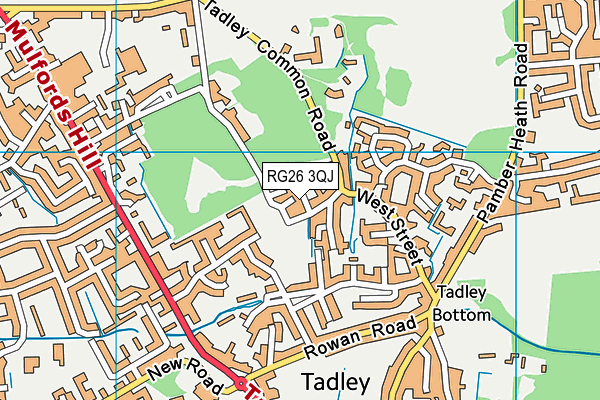 RG26 3QJ map - OS VectorMap District (Ordnance Survey) RG26 3QJ map - OS VectorMap District (Ordnance Survey)