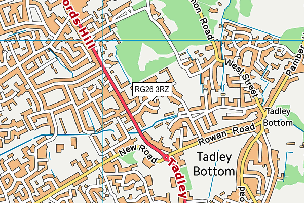 RG26 3RZ map - OS VectorMap District (Ordnance Survey) RG26 3RZ map - OS VectorMap District (Ordnance Survey)