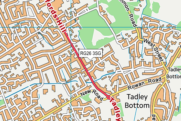 RG26 3SG map - OS VectorMap District (Ordnance Survey) RG26 3SG map - OS VectorMap District (Ordnance Survey)
