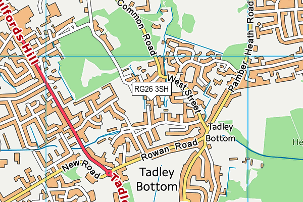 RG26 3SH map - OS VectorMap District (Ordnance Survey) RG26 3SH map - OS VectorMap District (Ordnance Survey)