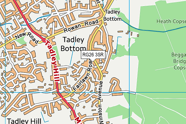 RG26 3SR map - OS VectorMap District (Ordnance Survey) RG26 3SR map - OS VectorMap District (Ordnance Survey)