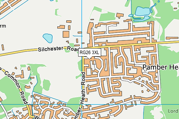 RG26 3XL map - OS VectorMap District (Ordnance Survey) RG26 3XL map - OS VectorMap District (Ordnance Survey)