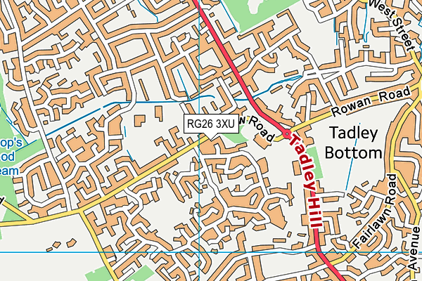 RG26 3XU map - OS VectorMap District (Ordnance Survey) RG26 3XU map - OS VectorMap District (Ordnance Survey)