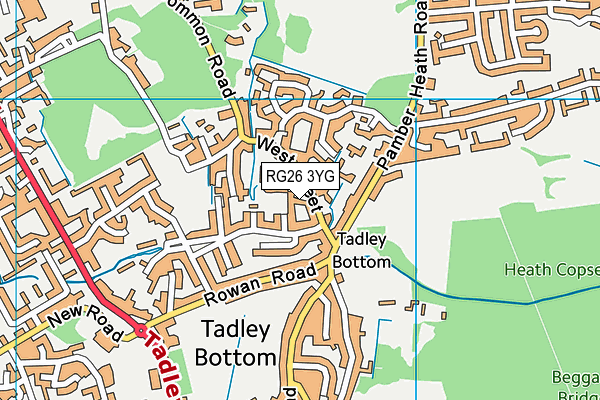 RG26 3YG map - OS VectorMap District (Ordnance Survey) RG26 3YG map - OS VectorMap District (Ordnance Survey)