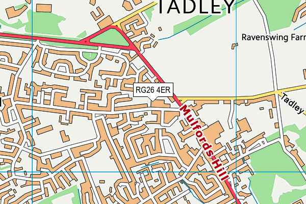 RG26 4ER map - OS VectorMap District (Ordnance Survey) RG26 4ER map - OS VectorMap District (Ordnance Survey)