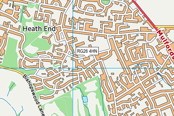 RG26 4HN map - OS VectorMap District (Ordnance Survey) RG26 4HN map - OS VectorMap District (Ordnance Survey)