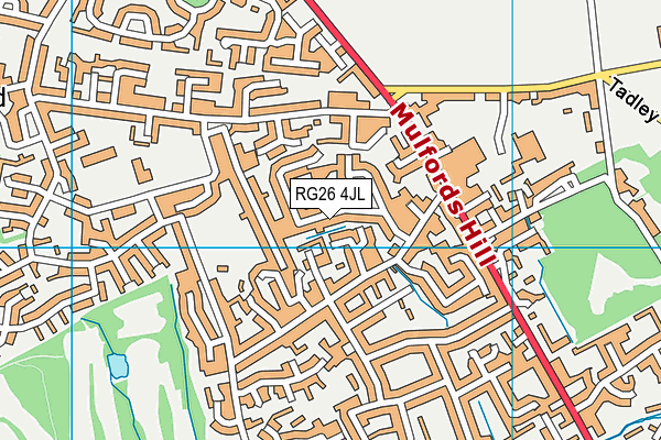 RG26 4JL map - OS VectorMap District (Ordnance Survey) RG26 4JL map - OS VectorMap District (Ordnance Survey)