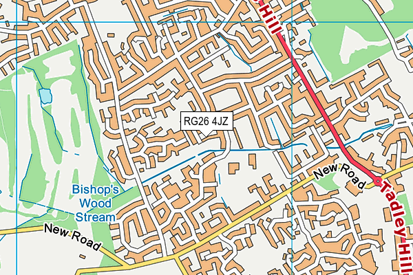 RG26 4JZ map - OS VectorMap District (Ordnance Survey) RG26 4JZ map - OS VectorMap District (Ordnance Survey)