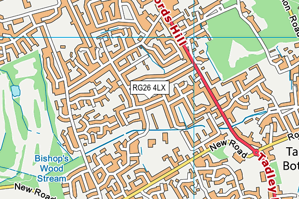 RG26 4LX map - OS VectorMap District (Ordnance Survey) RG26 4LX map - OS VectorMap District (Ordnance Survey)