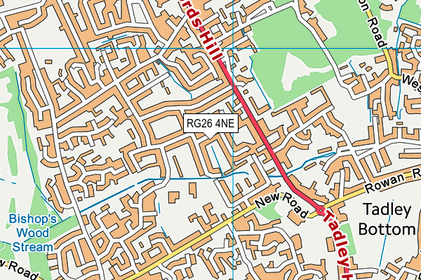 RG26 4NE map - OS VectorMap District (Ordnance Survey) RG26 4NE map - OS VectorMap District (Ordnance Survey)