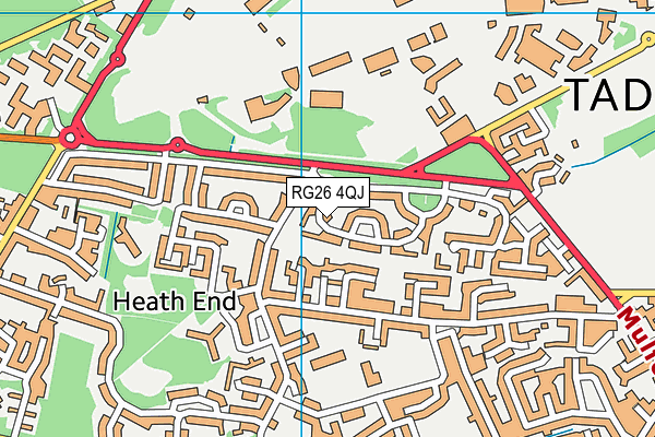 RG26 4QJ map - OS VectorMap District (Ordnance Survey) RG26 4QJ map - OS VectorMap District (Ordnance Survey)