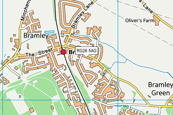 RG26 5AG map - OS VectorMap District (Ordnance Survey)