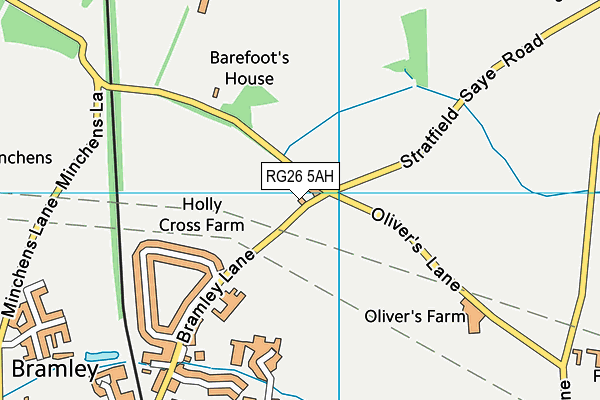 RG26 5AH map - OS VectorMap District (Ordnance Survey) RG26 5AH map - OS VectorMap District (Ordnance Survey)