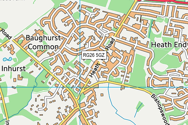 RG26 5GZ map - OS VectorMap District (Ordnance Survey) RG26 5GZ map - OS VectorMap District (Ordnance Survey)