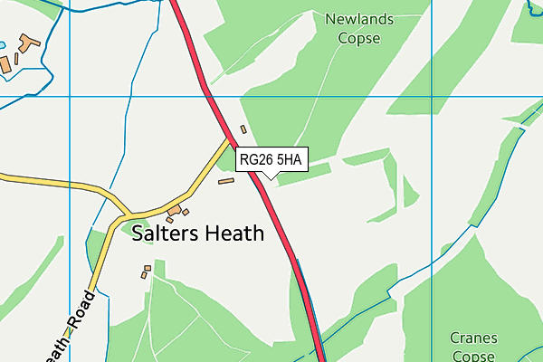 RG26 5HA map - OS VectorMap District (Ordnance Survey) RG26 5HA map - OS VectorMap District (Ordnance Survey)