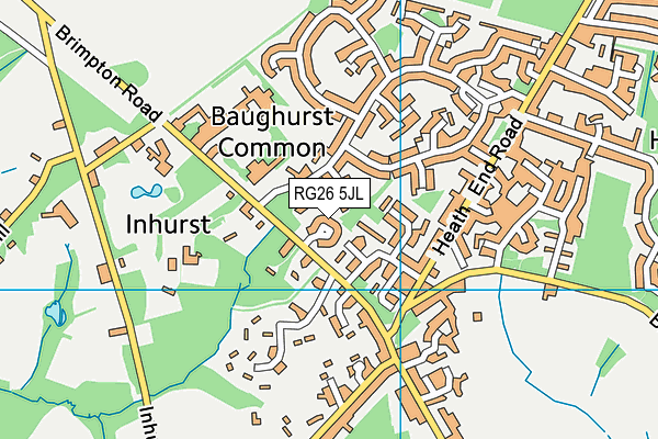RG26 5JL map - OS VectorMap District (Ordnance Survey)