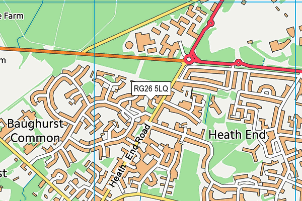 RG26 5LQ map - OS VectorMap District (Ordnance Survey) RG26 5LQ map - OS VectorMap District (Ordnance Survey)