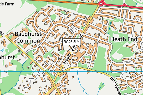 RG26 5LY map - OS VectorMap District (Ordnance Survey) RG26 5LY map - OS VectorMap District (Ordnance Survey)