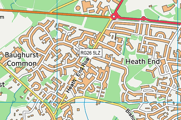 RG26 5LZ map - OS VectorMap District (Ordnance Survey) RG26 5LZ map - OS VectorMap District (Ordnance Survey)